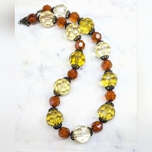 VIintage Style Necklace In Fall Colors